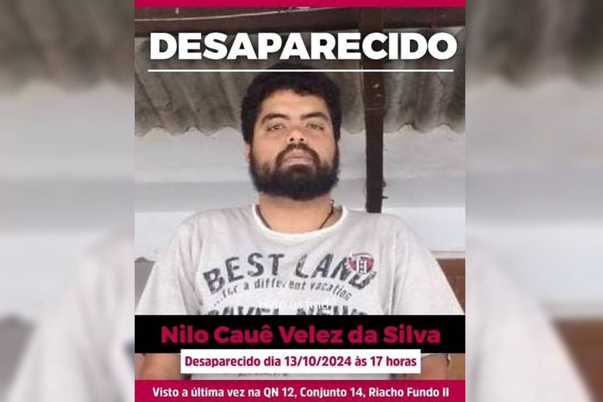 Desaparecido. homem de camiseta branca e barba - Metrópoles