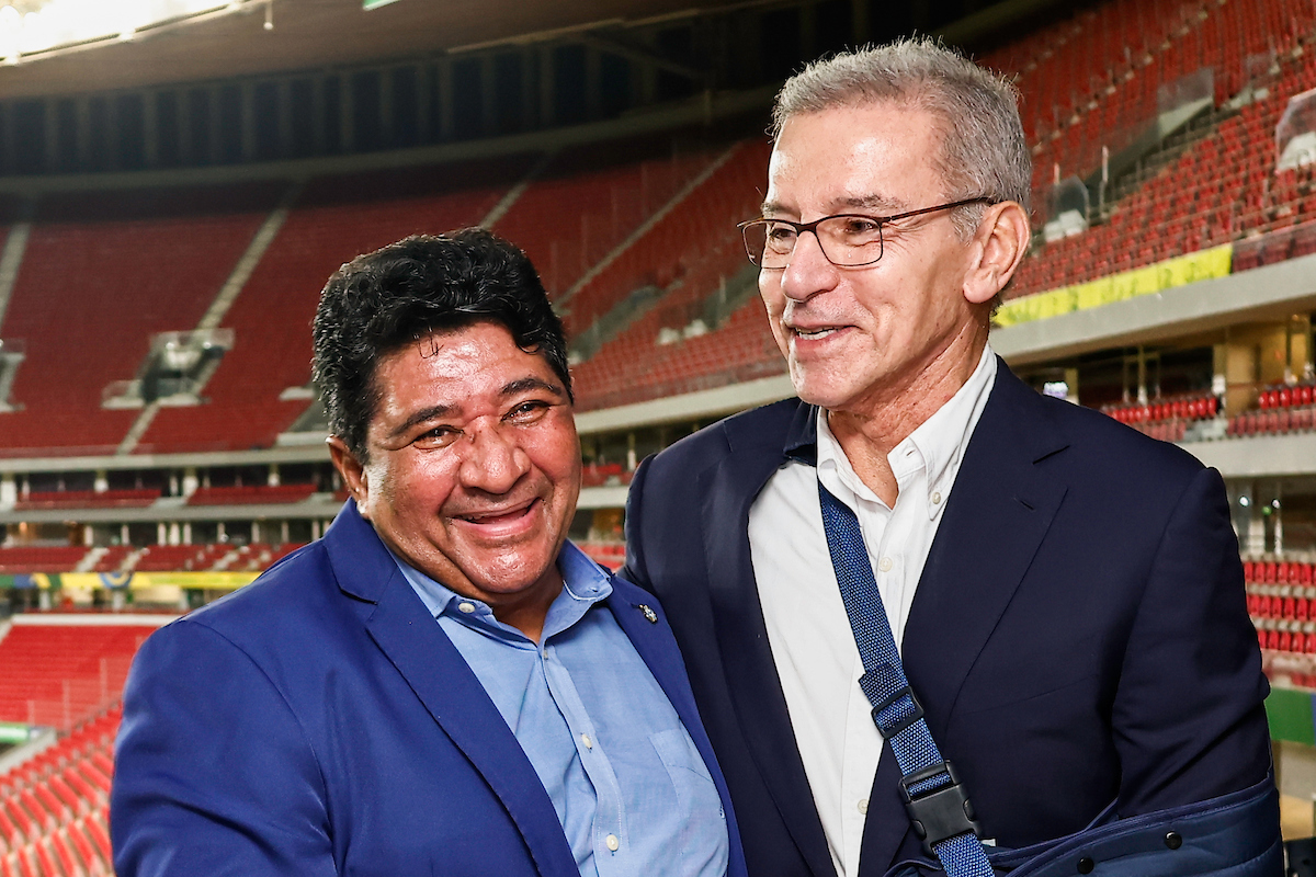 Presidente da CBF, Ednaldo Rodrigues, e Luiz Estevão