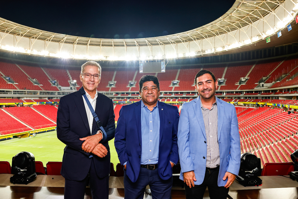 Luis Estevão, presidente da CBF, Ednaldo Rodrigues e Daniel Vasconcelos