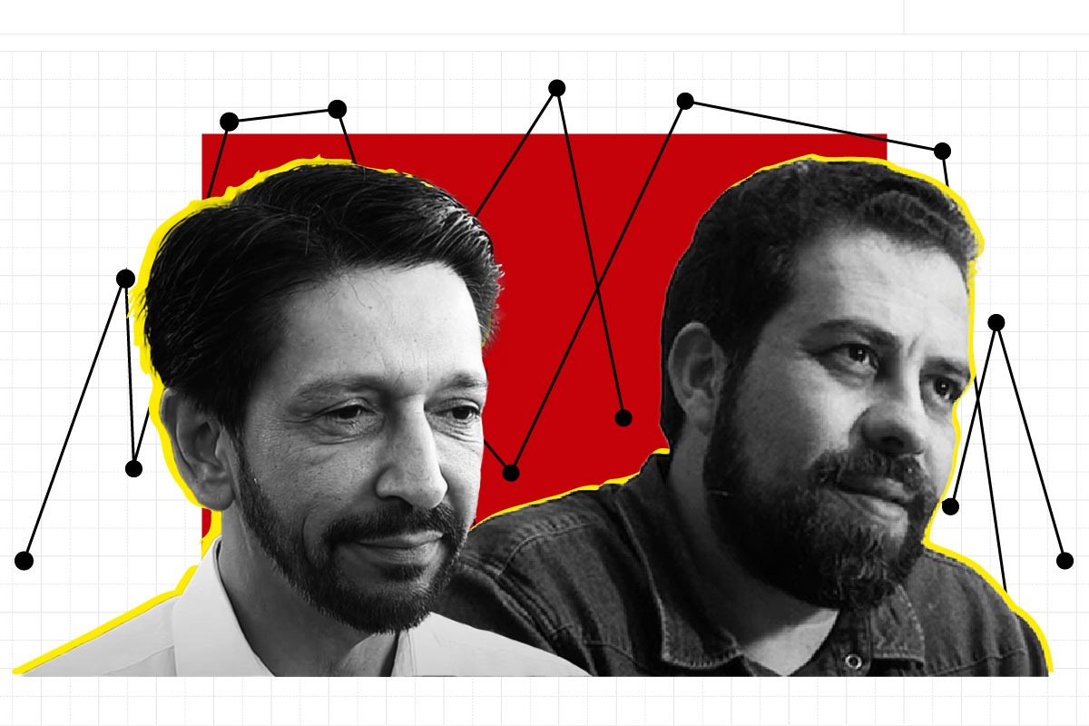 Montagem mostra Ricardo Nunes e Guilherme Boulos - Metrópoles