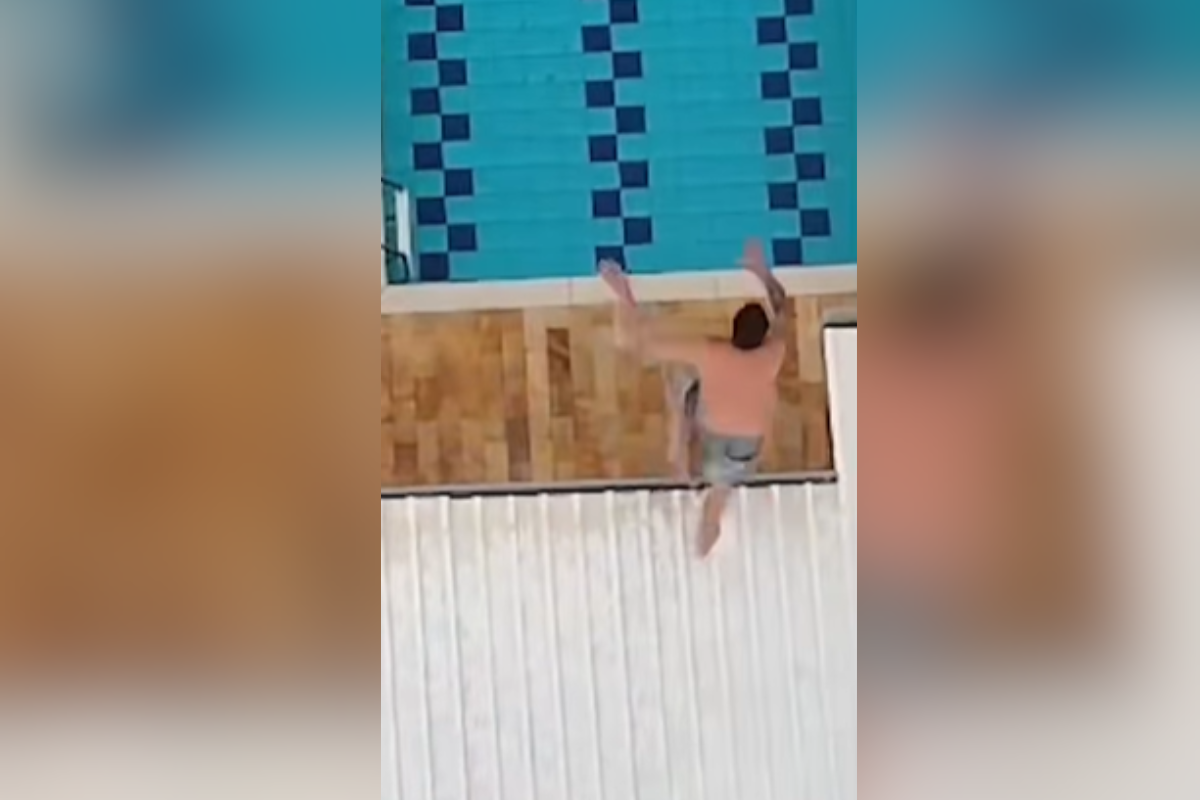 Man arrested for jumping from roof into swimming pool is being investigated for 6 crimes