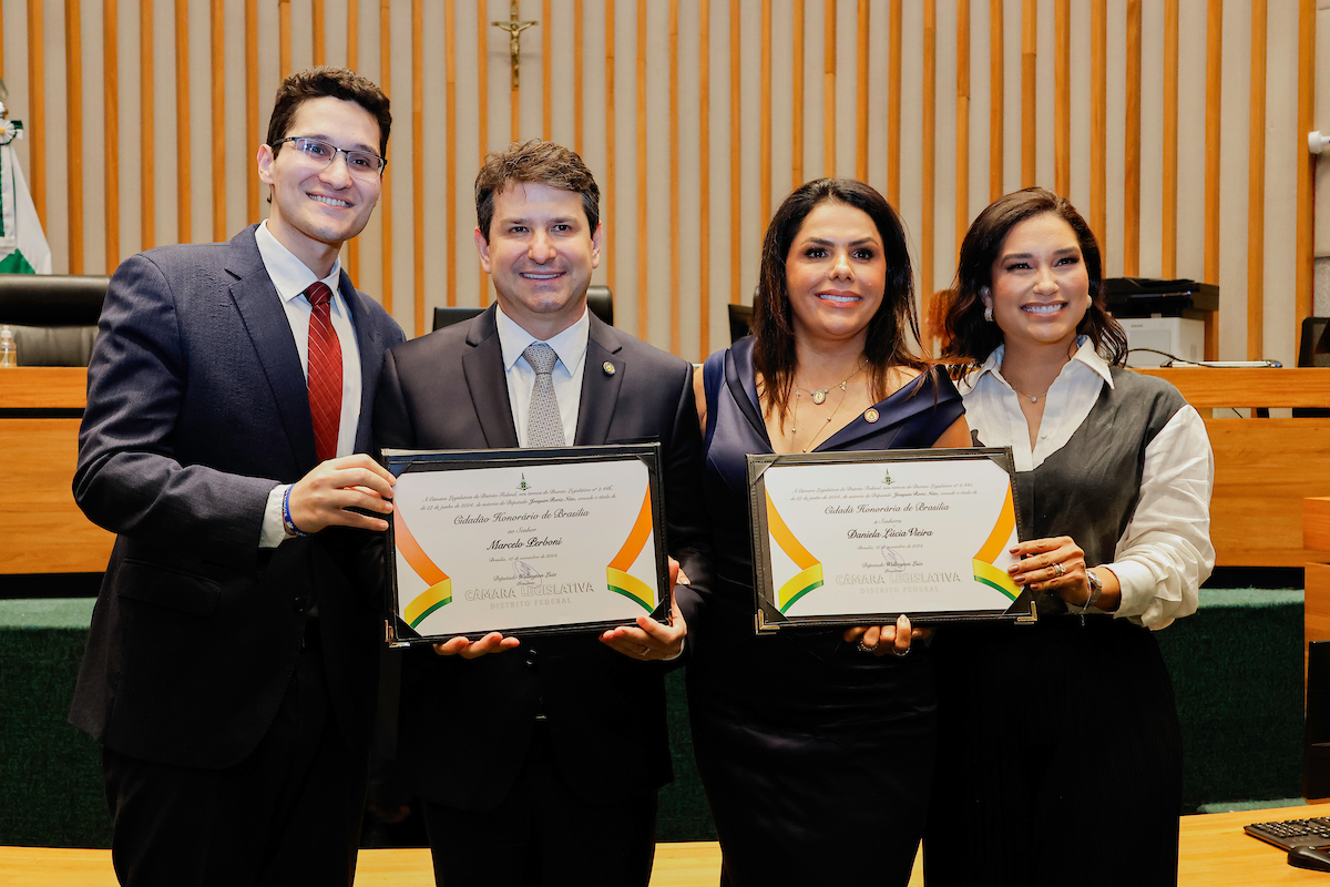 Título de Cidadão Honorário para Marcelo e Daniela Perboni - Metrópoles