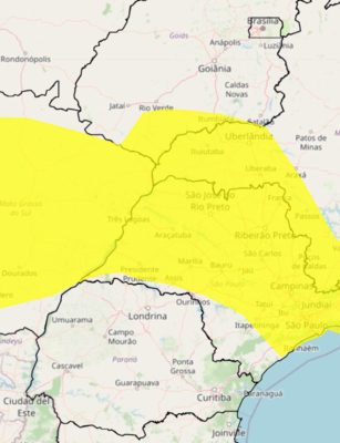 Com chuva de até 50mm/dia, ventos intensos e queda de granizo, estado de São Paulo está em perigo potencial para tempestade - Metrópoles