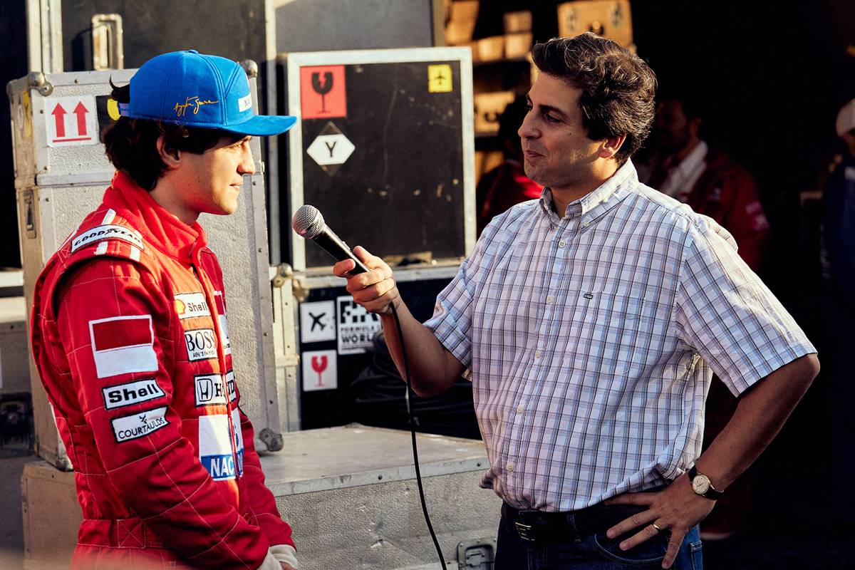 Ayrton Senna e Galvão Bueno em série da Netflix - Metrópoles