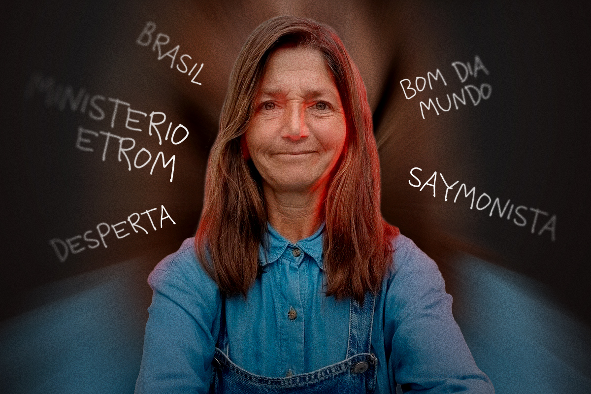 Montagem com foto colorida da Lusimar, menina do Ministério Etrom - Metrópoles