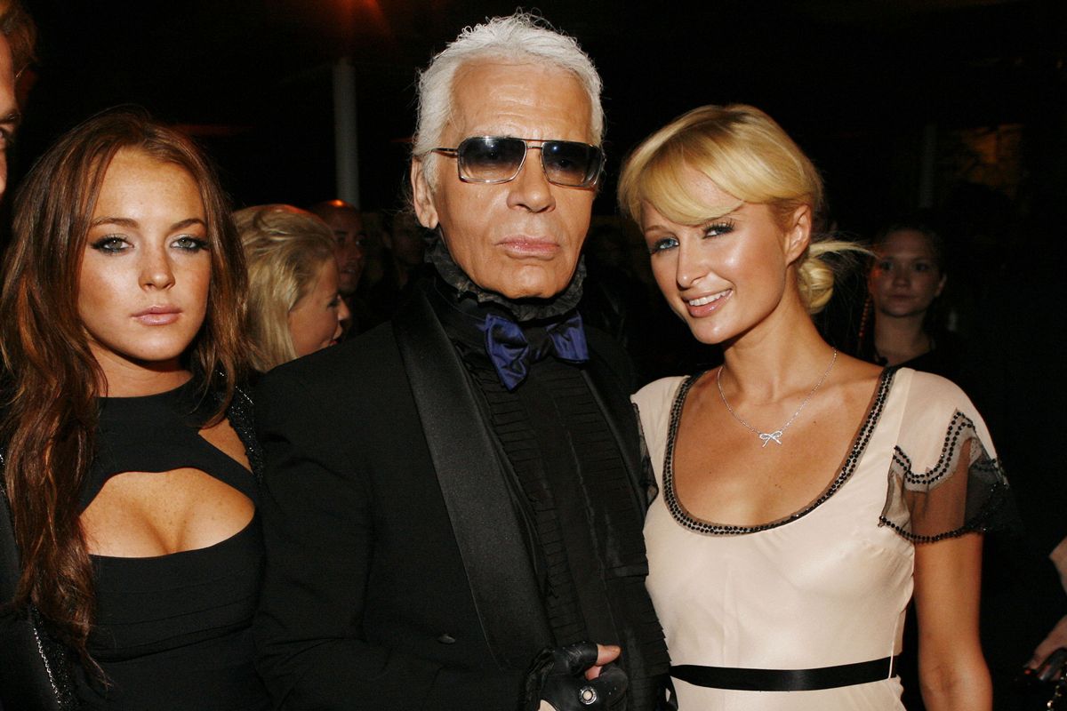 Lindsay Lohan, Karl Lagerfeld e Paris Hilton - Metrópoles