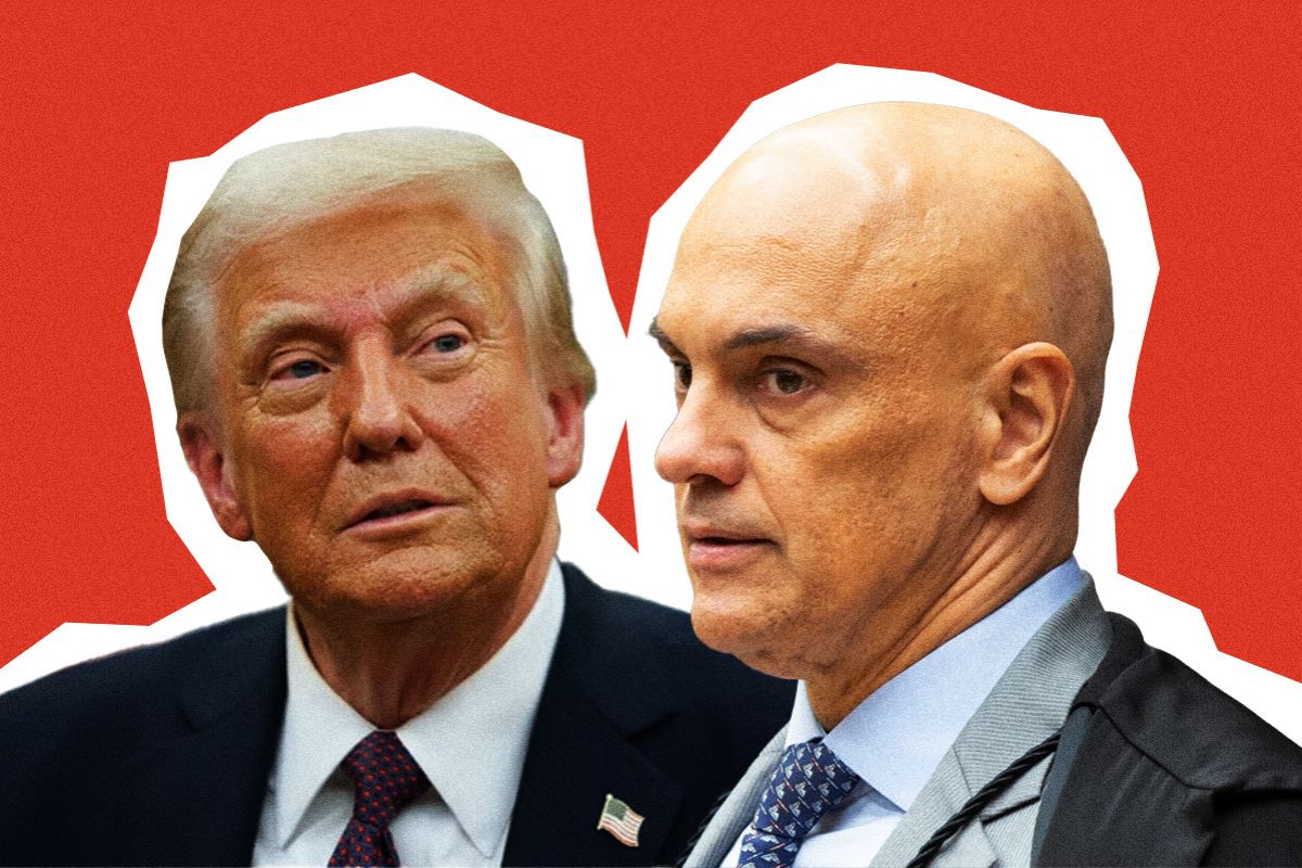 bolsonaristas O presidente dos Estados Unidos, Donald Trump, e o ministro do Supremo Tribunal Federal (STF) Alexandre de Moraes.