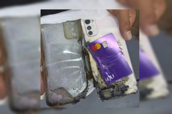 Celular explode na calça de jovem