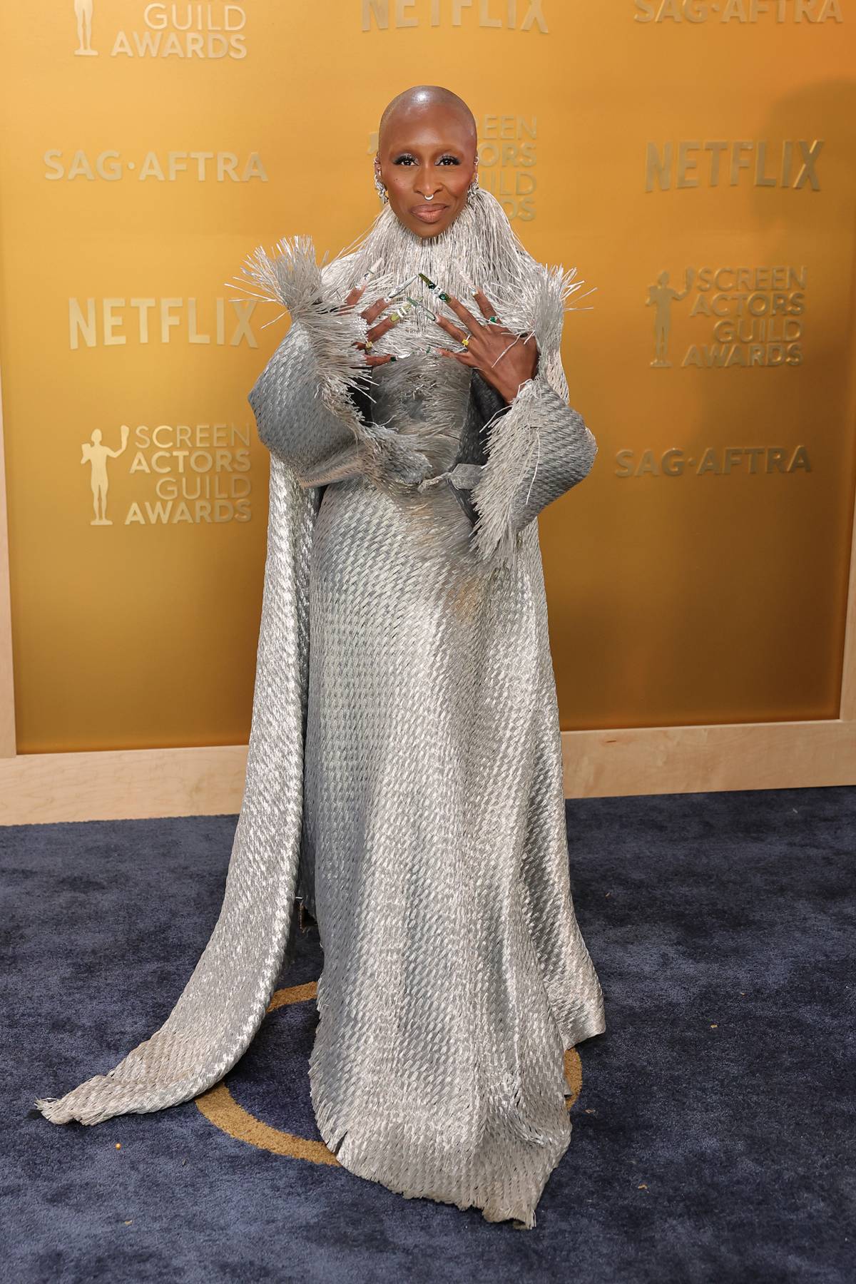 Cynthia Erivo no tapete vermelho do SAG Awards 2025 - Metrópoles