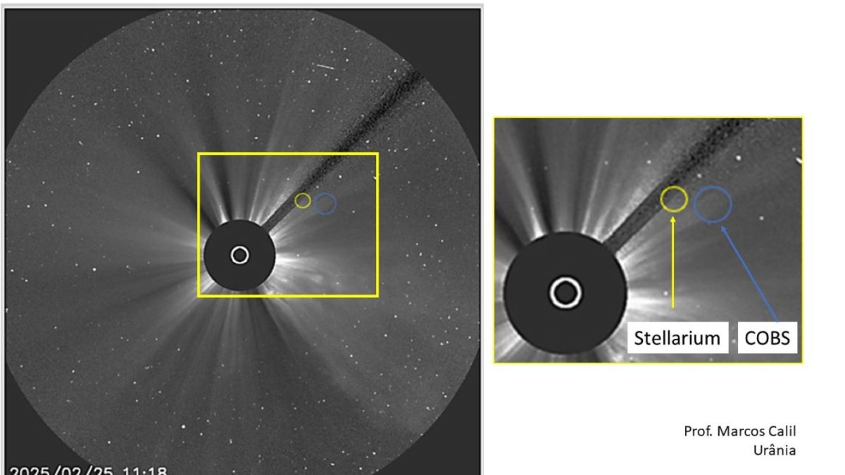 Imagem colorida de cometa que pode ter morrido - Metrópoles