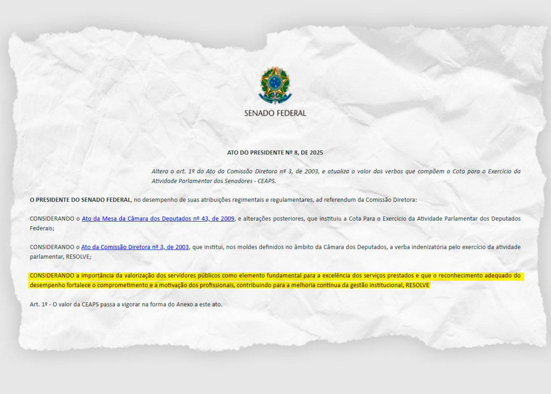 Alcolumbre justifica reajuste de cota parlamentar dos senadores: "Valorização dos servidores"