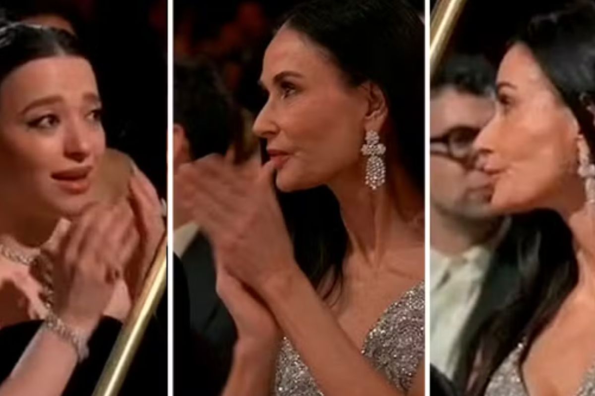 reação demi moore oscar 2025