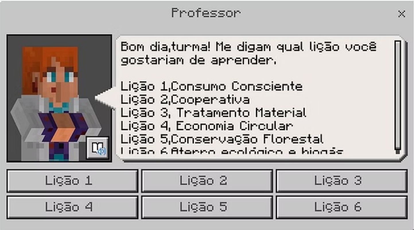 O jogo educacional no Minecraft promove a conscientização ambiental O jogo educacional no Minecraft promove a conscientização ambiental