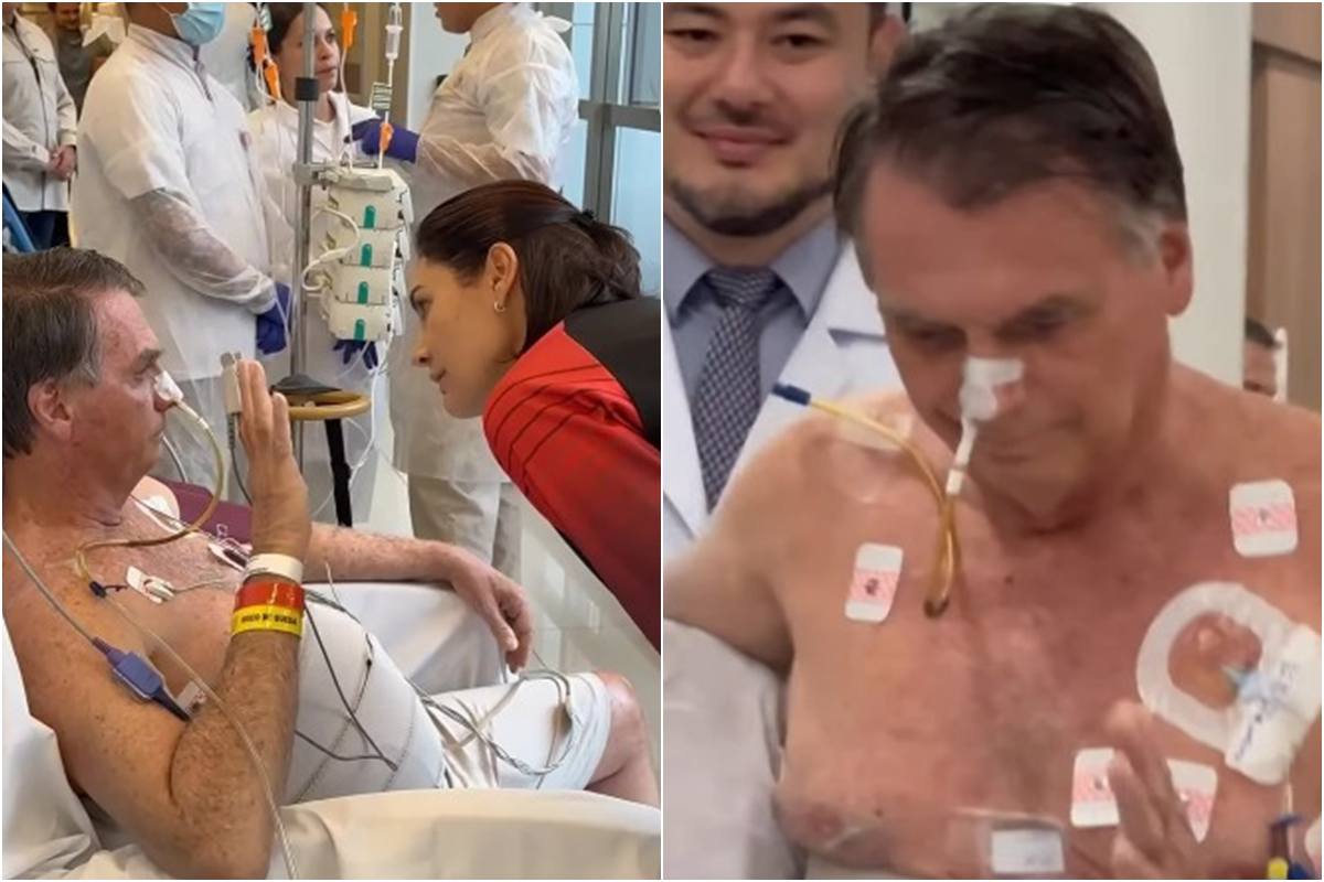 Vídeo: Jair Bolsonaro faz fisioterapia durante internação na UTI