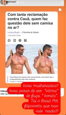 Story de Luana Piovani no Instagram