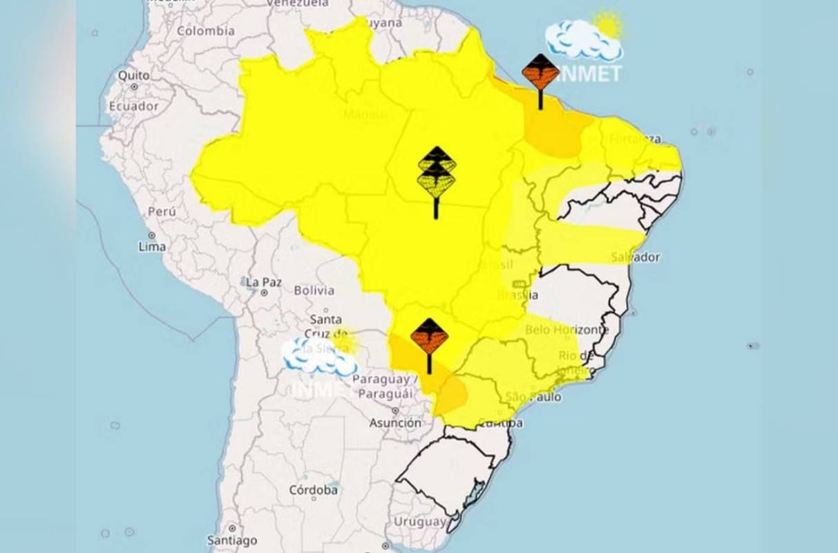 Chuvas castigam a maior parte do país: confira o clima nesta quinta