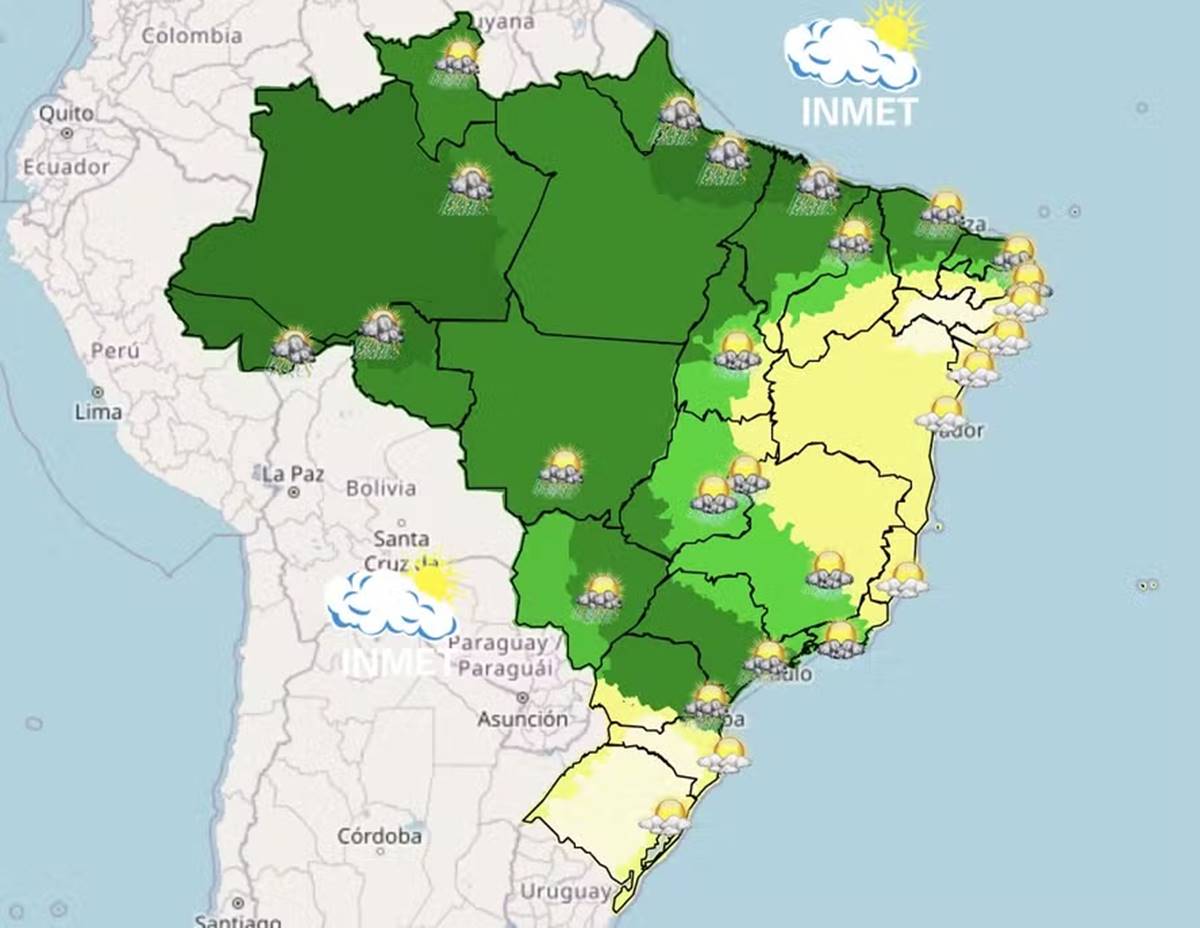 Brasil tem frio no Sul e calor no Norte; confira o clima para a semana