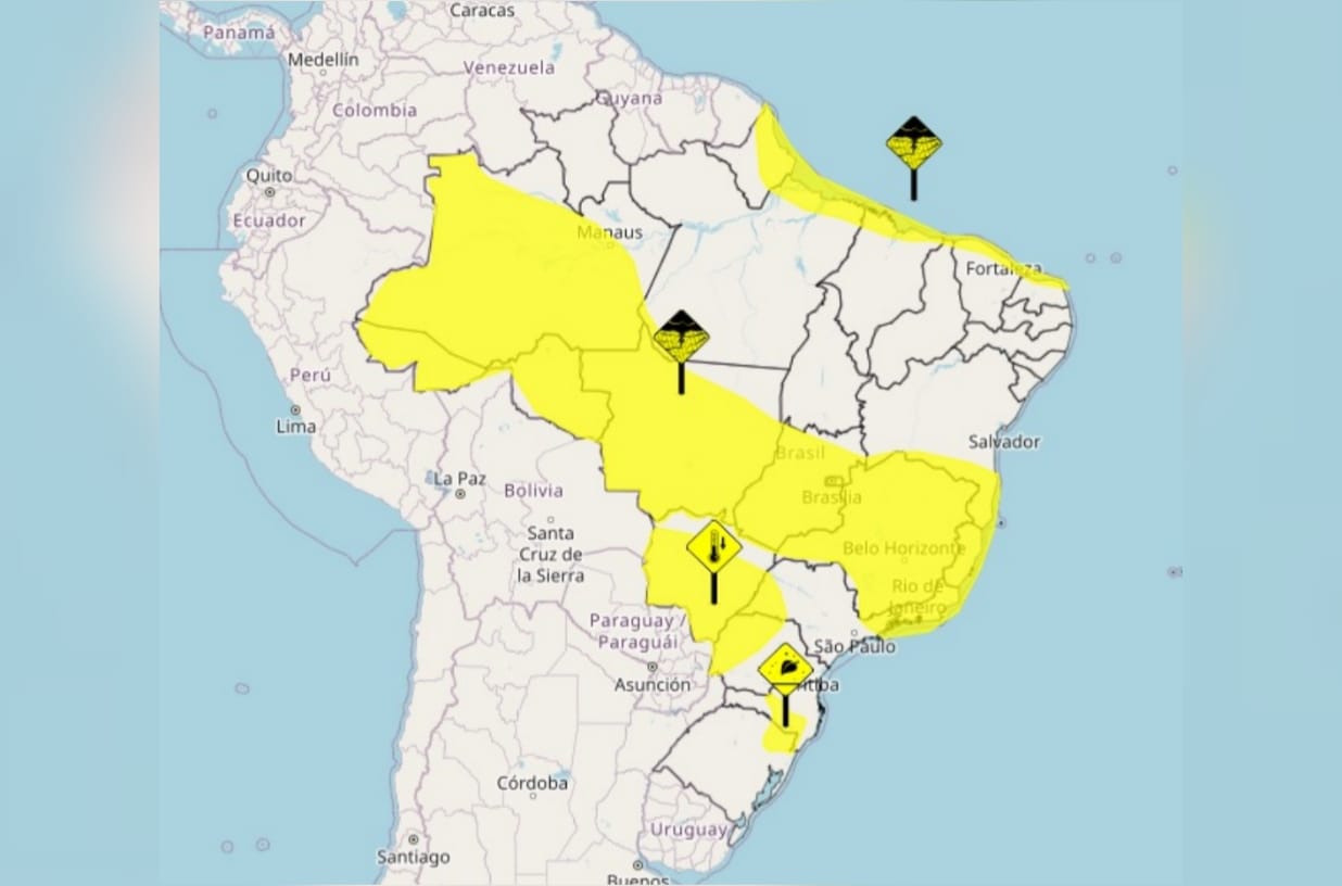Clima: país tem alerta para chuva intensa e queda de temperatura; veja