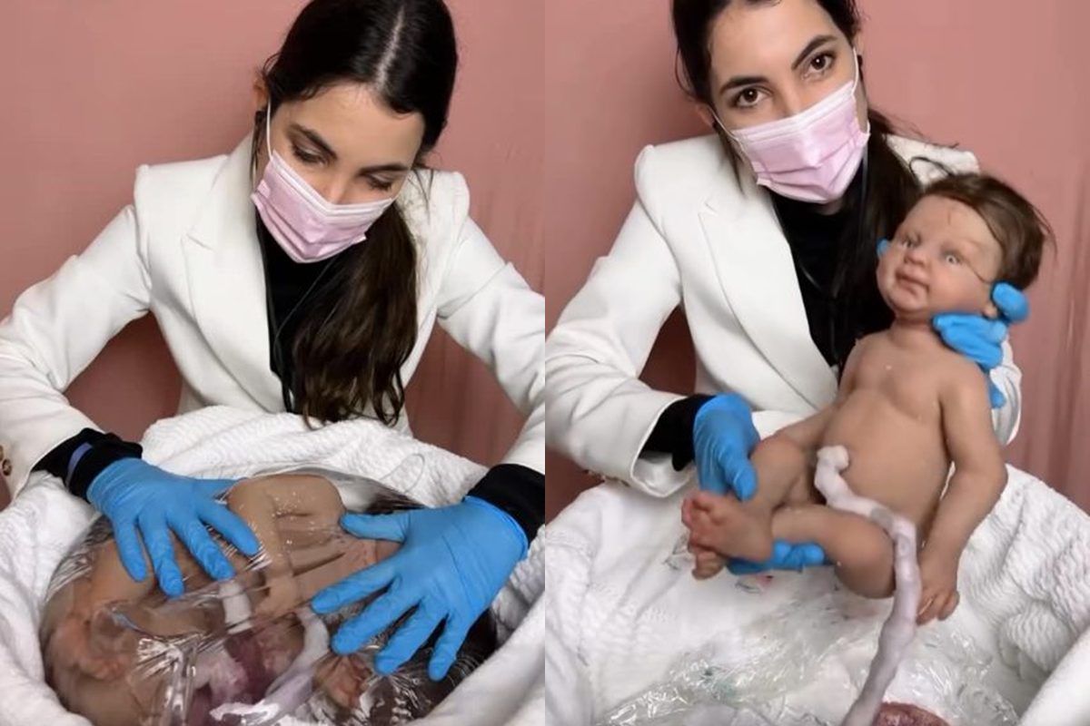 Vídeo: influencer realiza parto de bebê reborn, é criticada e desabafa