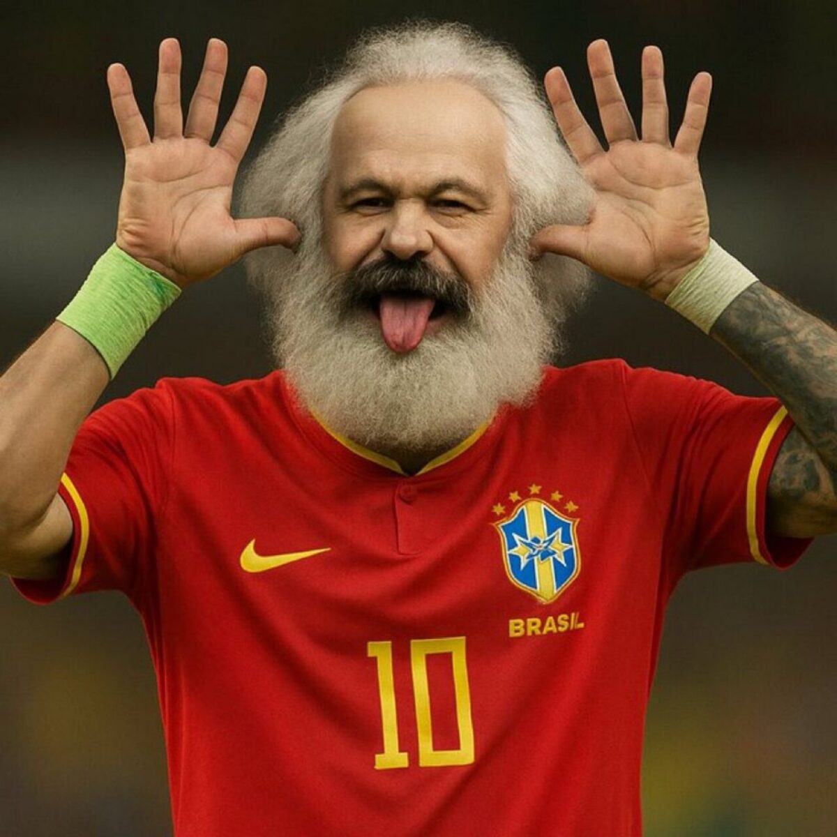 As imagens incluem a reunião de jogadores de Neymar que se destacam como uma sociedade Carlax.