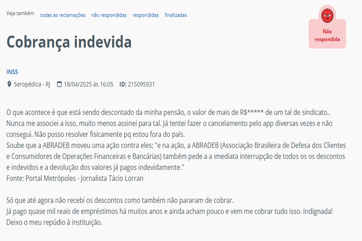 Foto colorida de beneficiário que alega ter sido lesado por descontos do INSS - Metrópoles