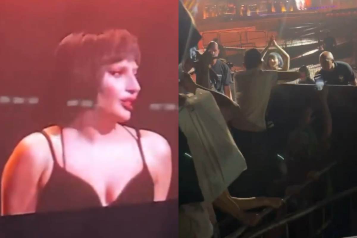 Fãs tentam invadir área VIP durante ensaio de Lady Gaga em Copacabana