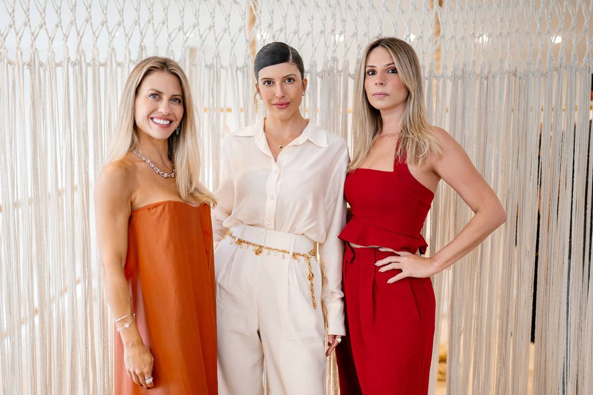Clara Saabor, Letícia Valle e Fabiana Guimarães, da marca Lago - Metrópoles