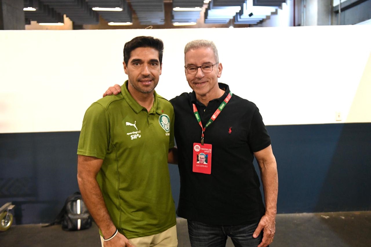 Abel Ferreira, técnico do Palmeiras; e Luiz Estevão