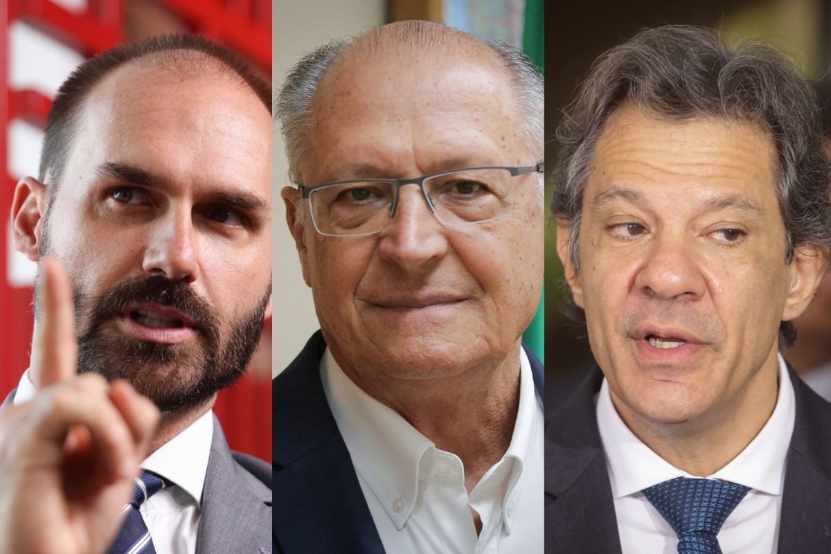 Eduardo Bolsonaro, Alckmin e Haddad lideram pesquisa ao Senado por SP