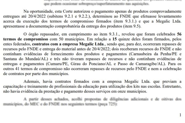 TCU Megalic Arthur Lira
