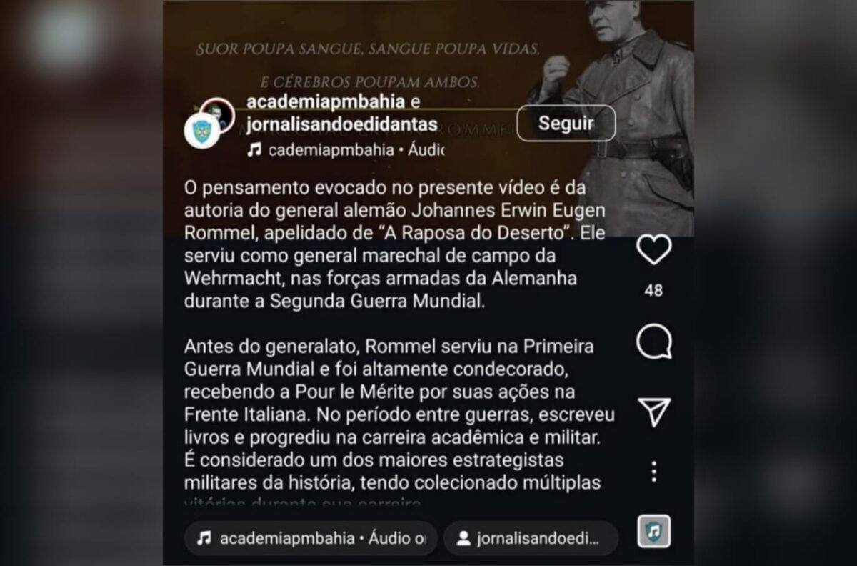 imagem colorida pmba publicacao nazista