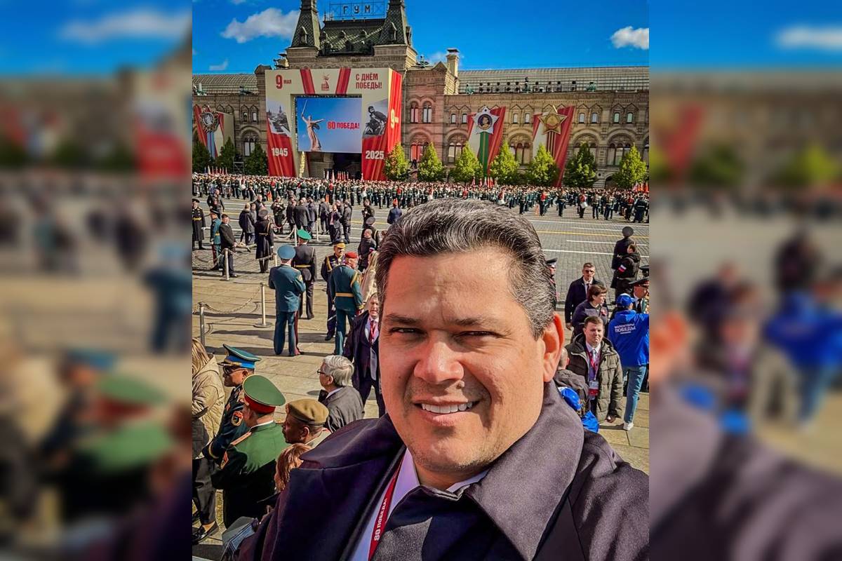 “Emocionante”, diz Alcolumbre em desfile do Dia da Vitória na Rússia