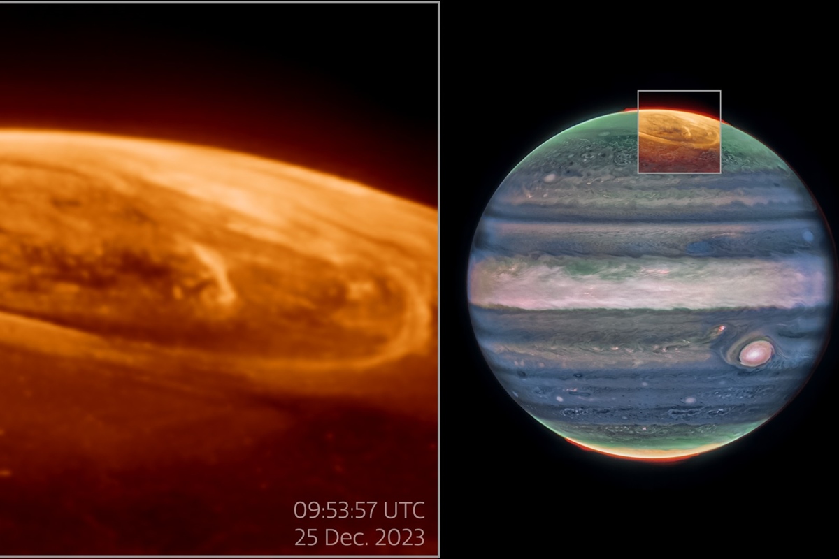 Imagem de auroras de Júpiter - Metrópoles