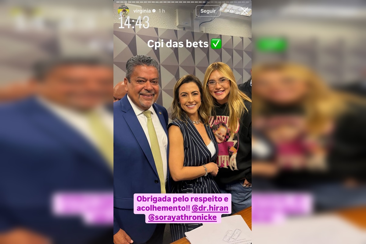 Foto de Virginia na CPI das Bets deixa senadores incomodados