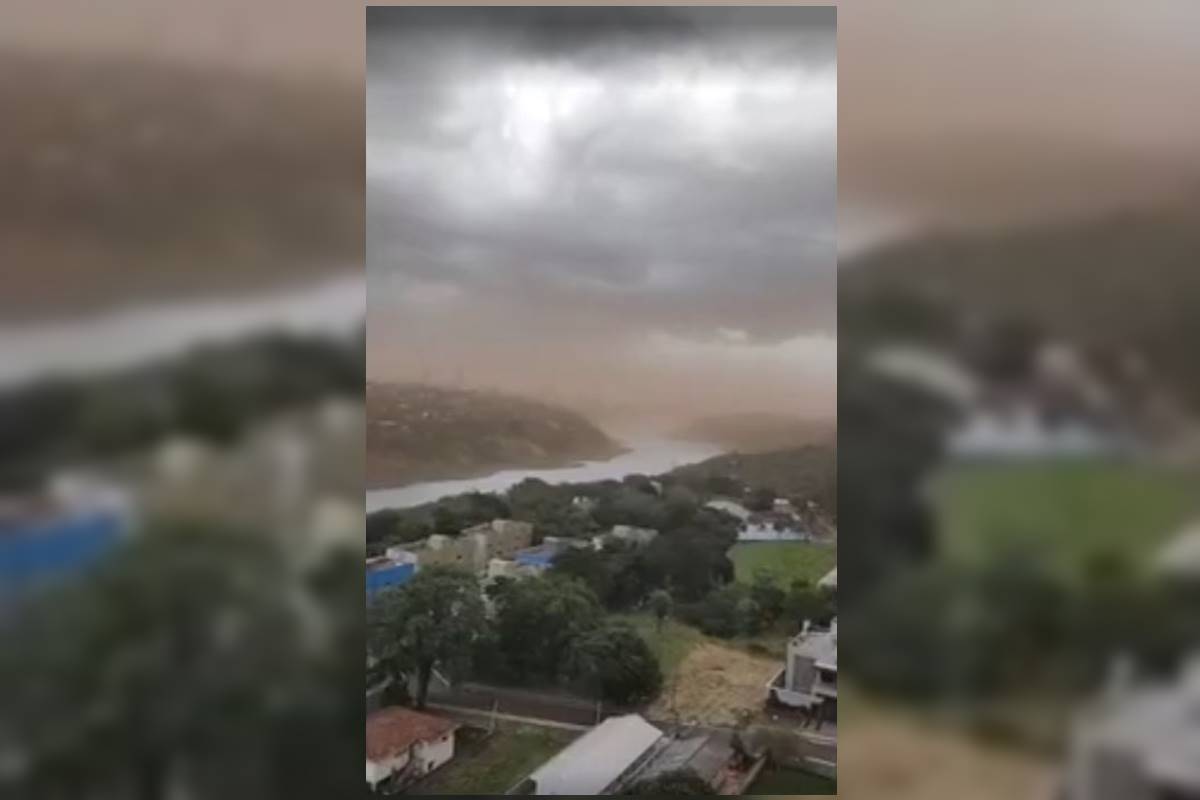 Nuvem de poeira invade Foz do Iguaçu e temperatura cai 13°C. Vídeo
