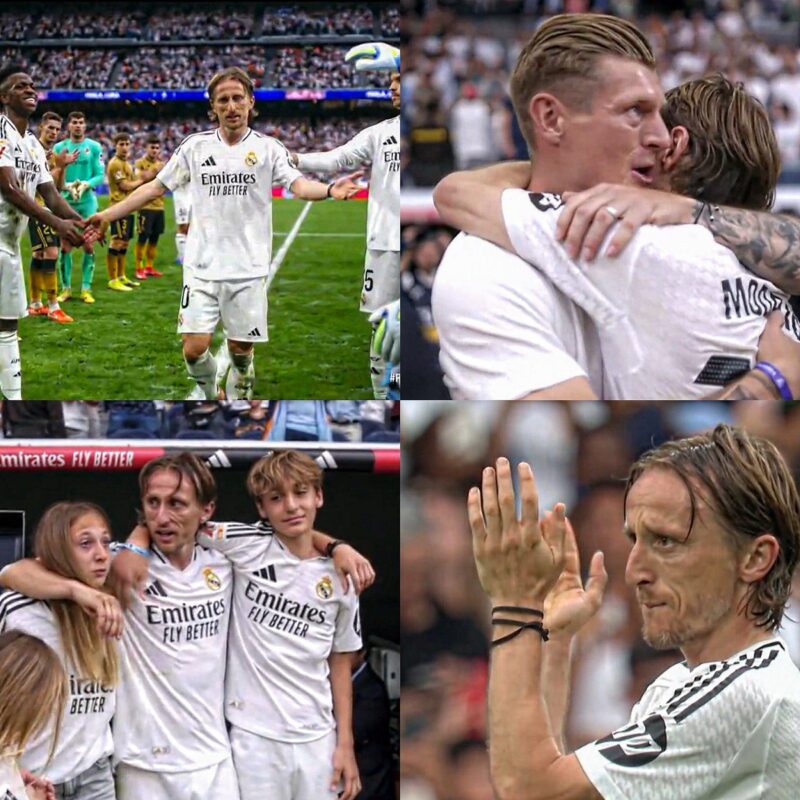 Foto colorida de despedida de Luka Modric - Metrópoles