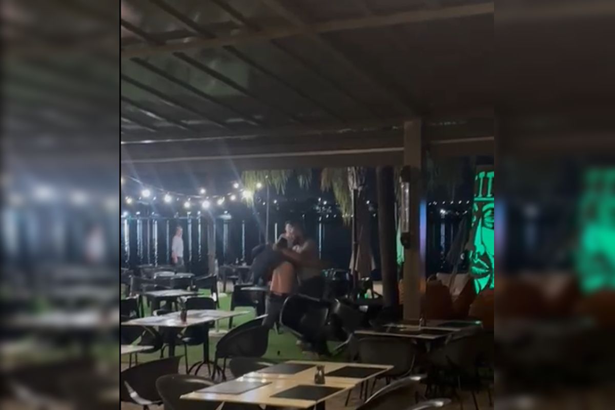 Vídeo: homens trocam socos e um deles dá tiro para cima no Pontão
