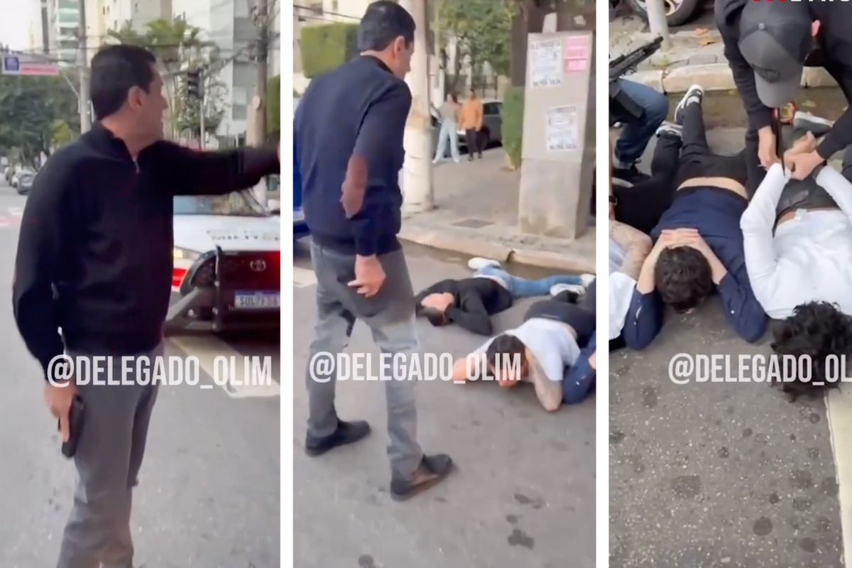 Delegado Olim persegue e atira contra suspeitos de roubo em SP. Vídeo