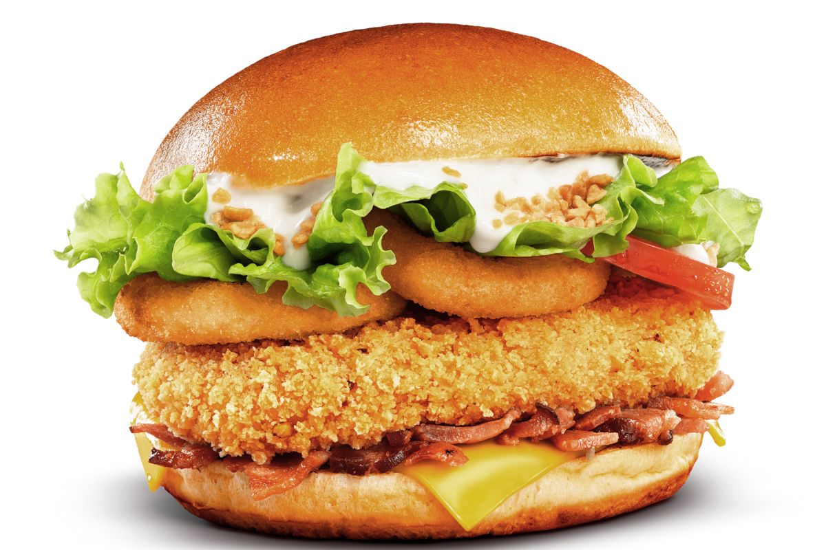 foto colorida de hamburguer