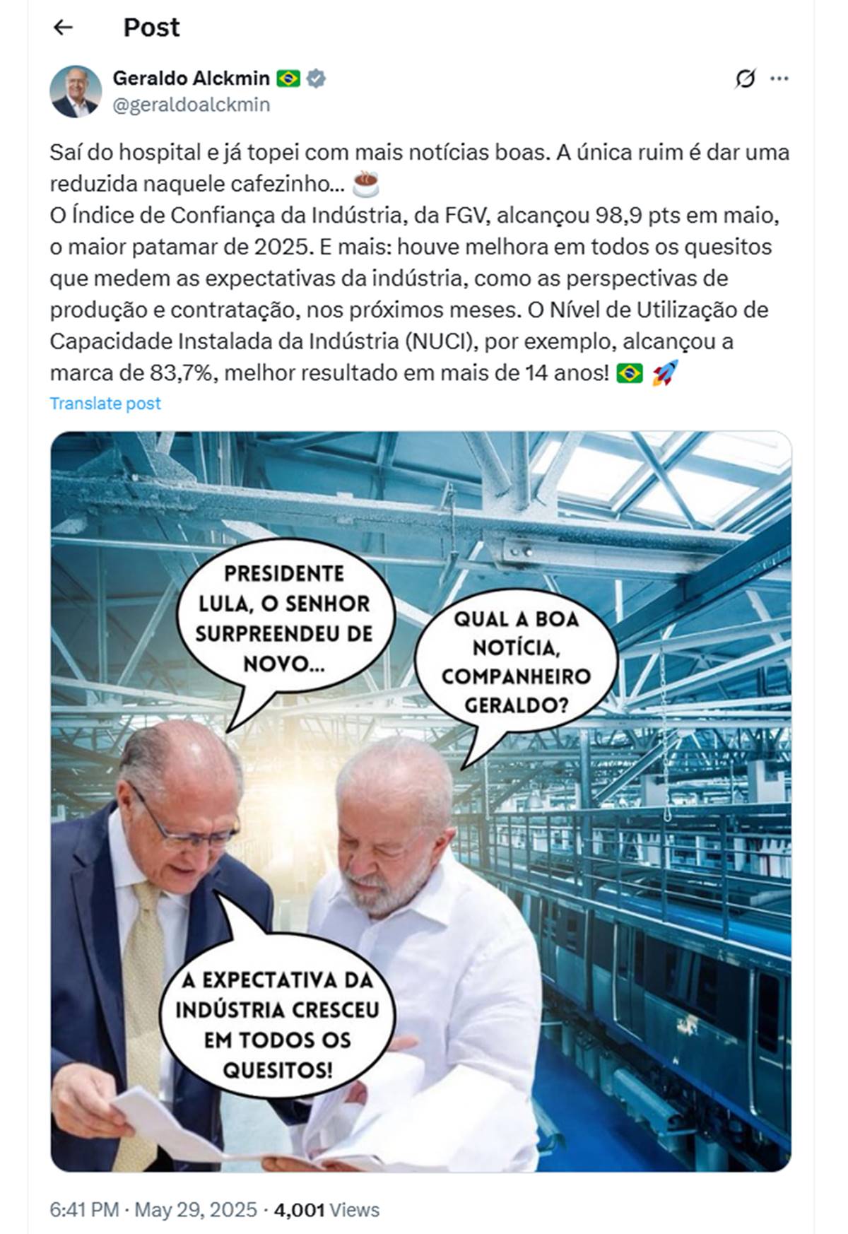 Depois de trespassar do hospital, Alckmin jogou, mas revelou que “más notícias”