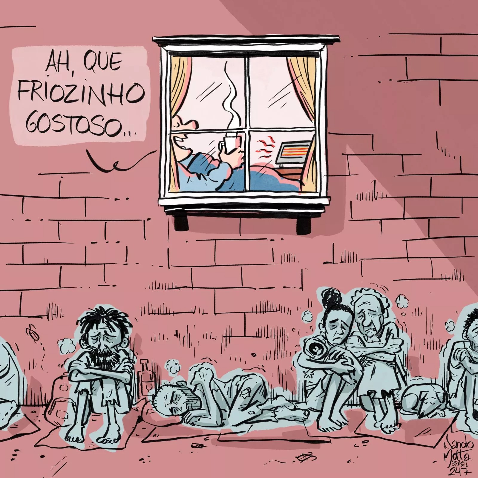Charge do Nando Motta