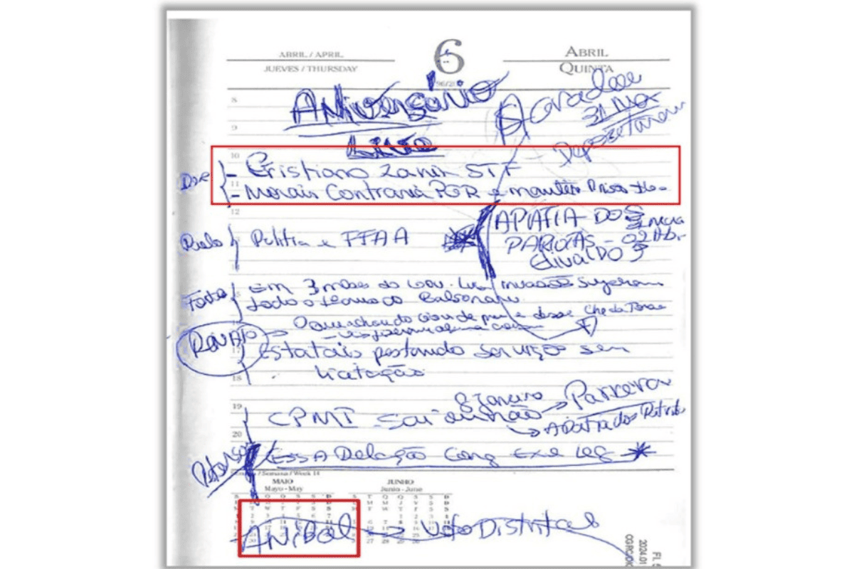 Anotações obtidas pela PF de grupo de matadores