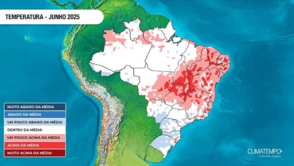 Previsão de temperaturas para junho