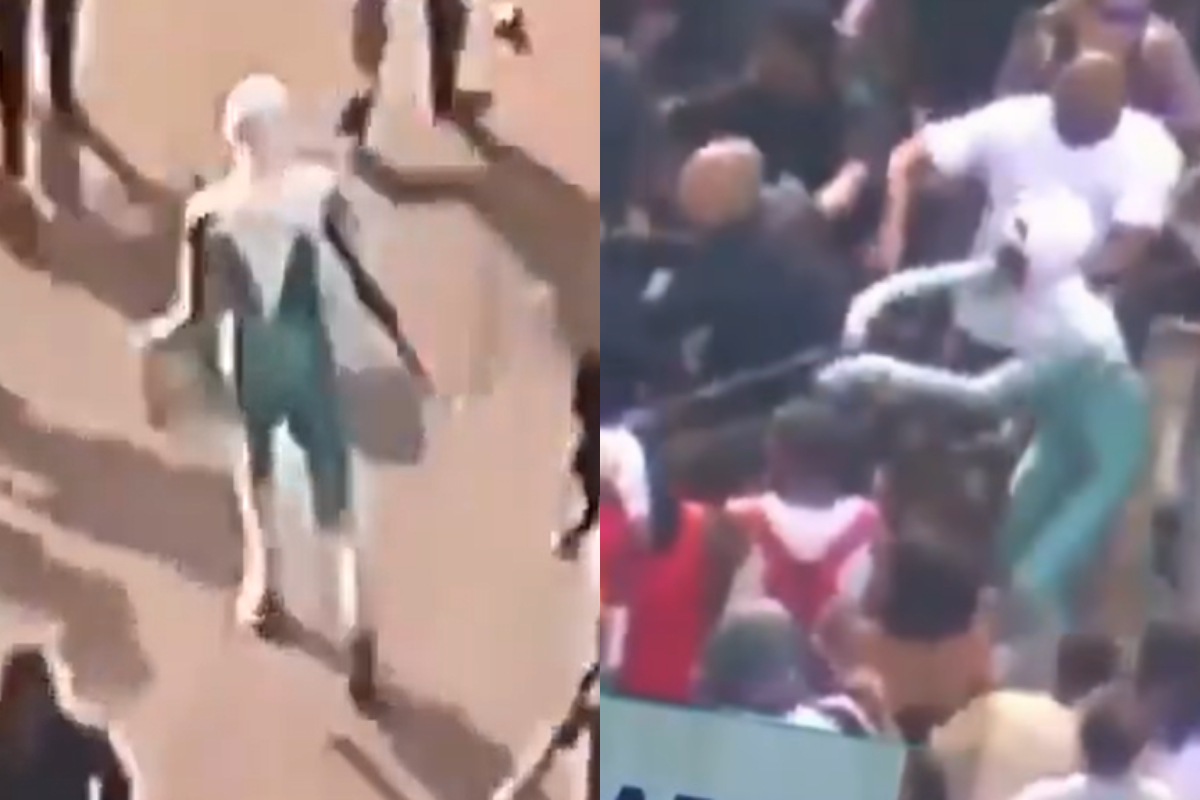Super-herói “Gelado” derruba PM durante soltura de Mc Poze. Veja vídeo