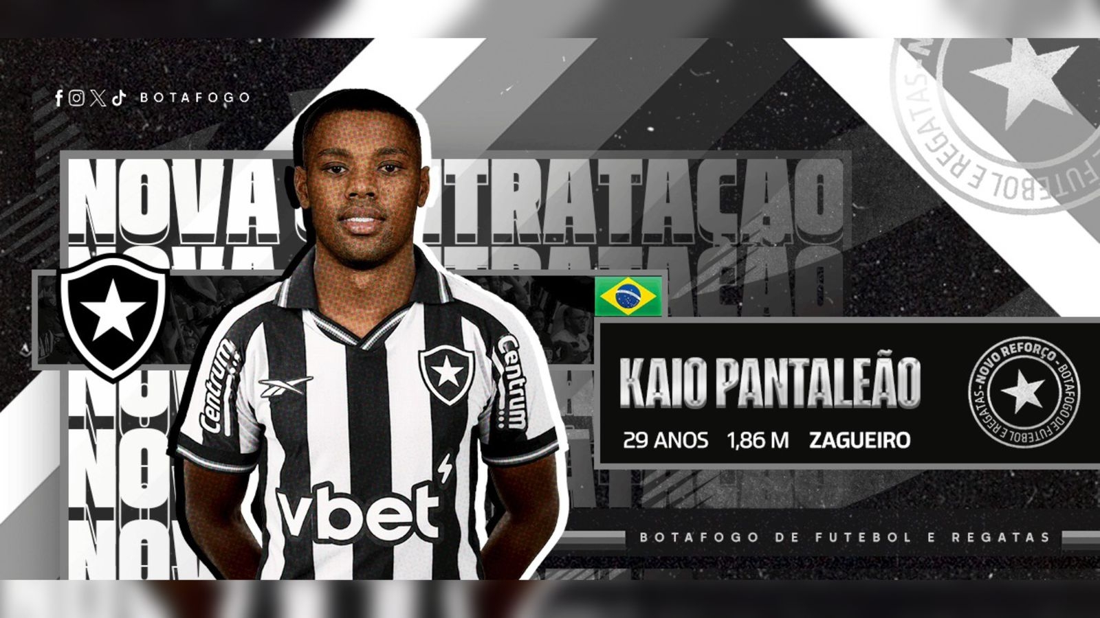 Botafogo anuncia chegada de zagueiro que estava na Rússia