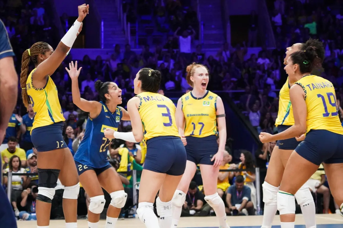 Brasil vence EUA na Liga das Nações. Assista ao ponto da vitória