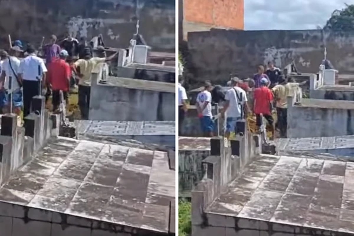 Vídeo. Família abre cova para enterrar bebê; coveiro estava bebâdo