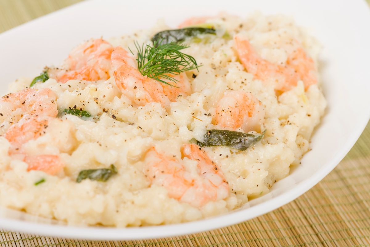 risoto de camarão
