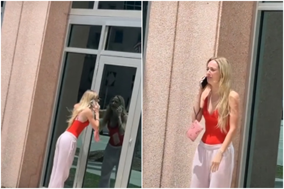 Influenciadora chora na frente da sede do TikTok após ter conta banida