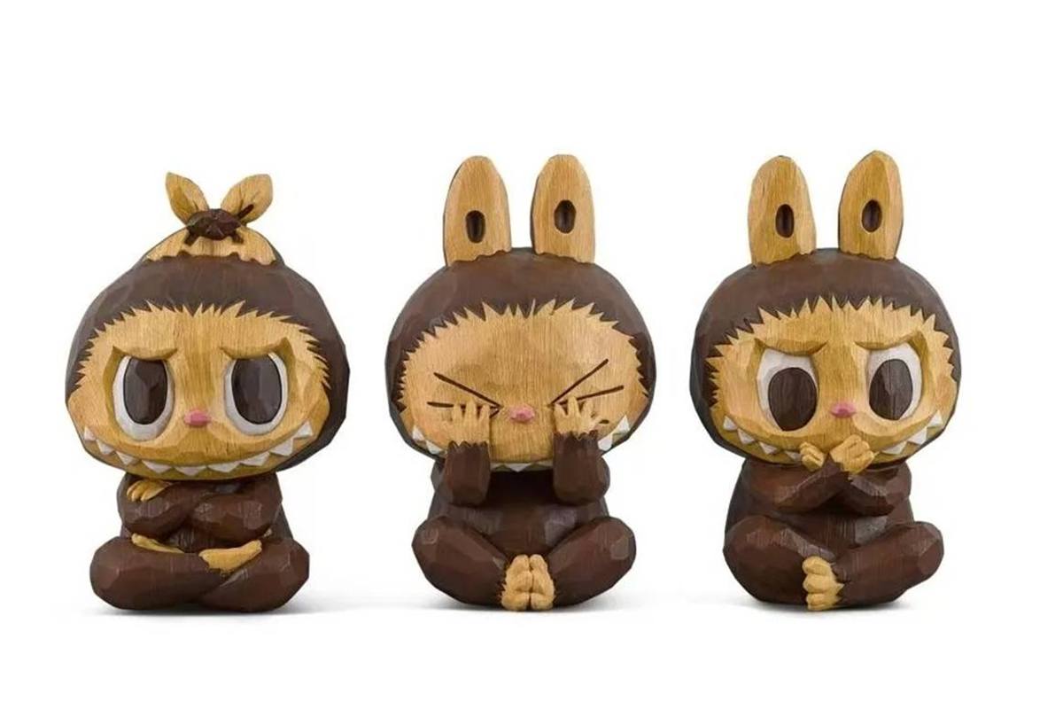 Exemplares do Labubu leiloados na China - Metrópoles